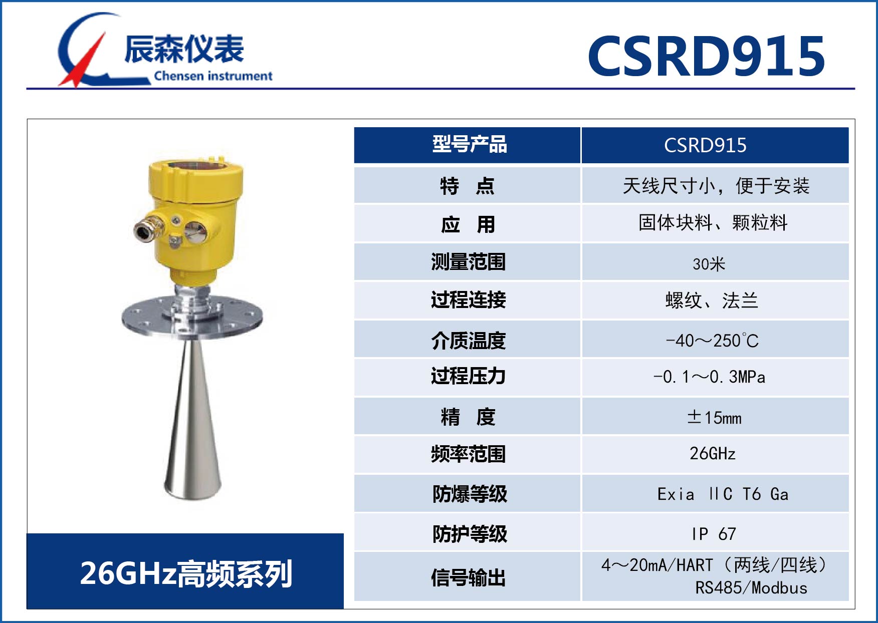 高頻雷達(dá)式物位計CSRD915