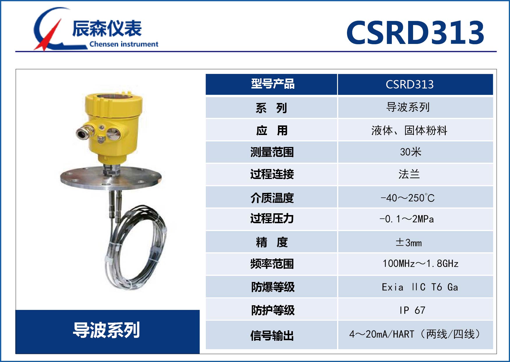 導波雷達物位計CSRD313